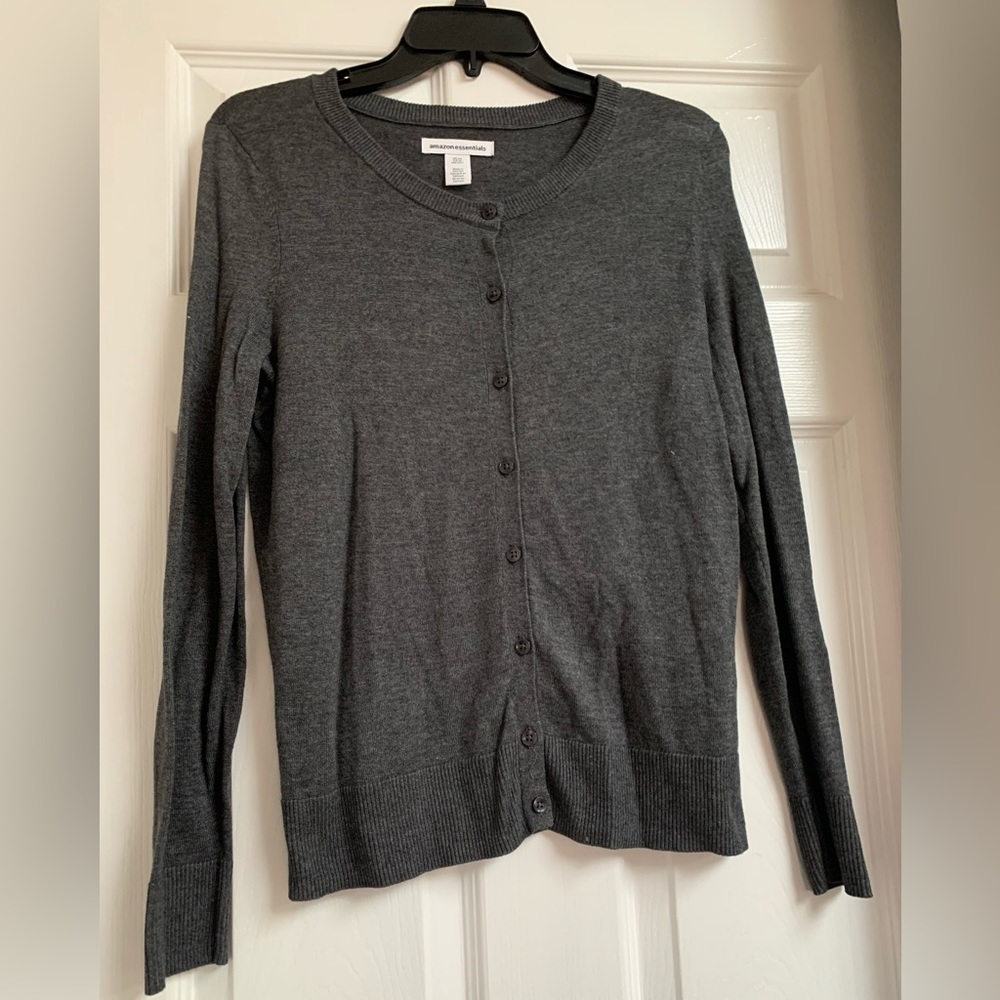 Amazon Essentials Gray Cardigan XS